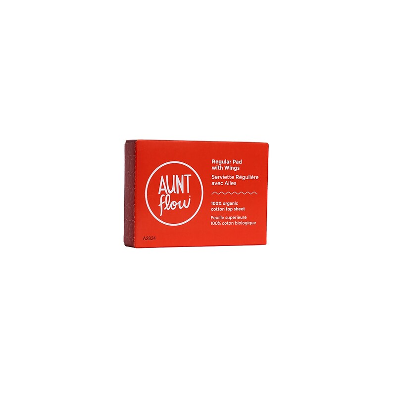 Aunt Flow Regular Cotton Maxi Pads with Wings, 250/Case (PADS-ORG-UNVL-250) image 1