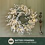 Fraser Hill Farm 24” Real Feel Pre-Lit Artificial Wreath (FFRF024W-5MSN)~#|#~14631FE6-9008-48E9-84E5582895585293_sc7