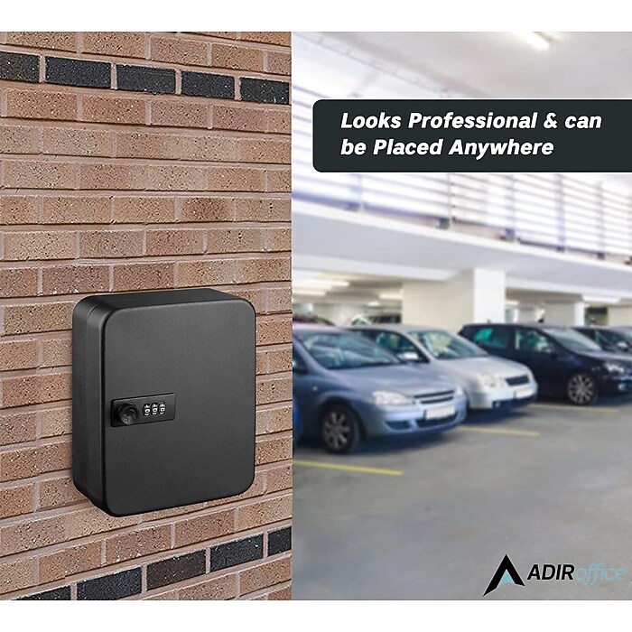 AdirOffice 30-Key Cabinet with Combination Lock and Key Tags