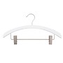 Nahanco 16" Wood Retro Suit Hanger, Low Gloss White, 100/Carton (40117RC)~#|#~146BEDED-3B54-4589-8233FABB05E222F6_sc7