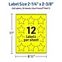 Avery Star Laser/Inkjet Multipurpose Labels, 2-1/4" x 2-3/8", Neon Yellow (240/Pack)~#|#~146C3BC3-4B47-4A11-A8A5AD30699B4BB3_sc7