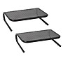 Mind Reader Ventilated Monitor Stand, Holds up to 44 lbs., Metal, Black, 2/Pack (2METMONST-BLK)~#|#~147427DB-84A3-4444-9619A07F3734C5DE_sc7