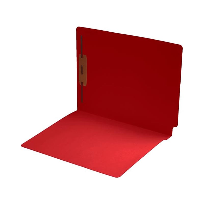 Medical Arts Press Recycled End Tab File Folder, Straight Cut, Letter-Size, Red, 50/Box (S-09242-RED) image 1
