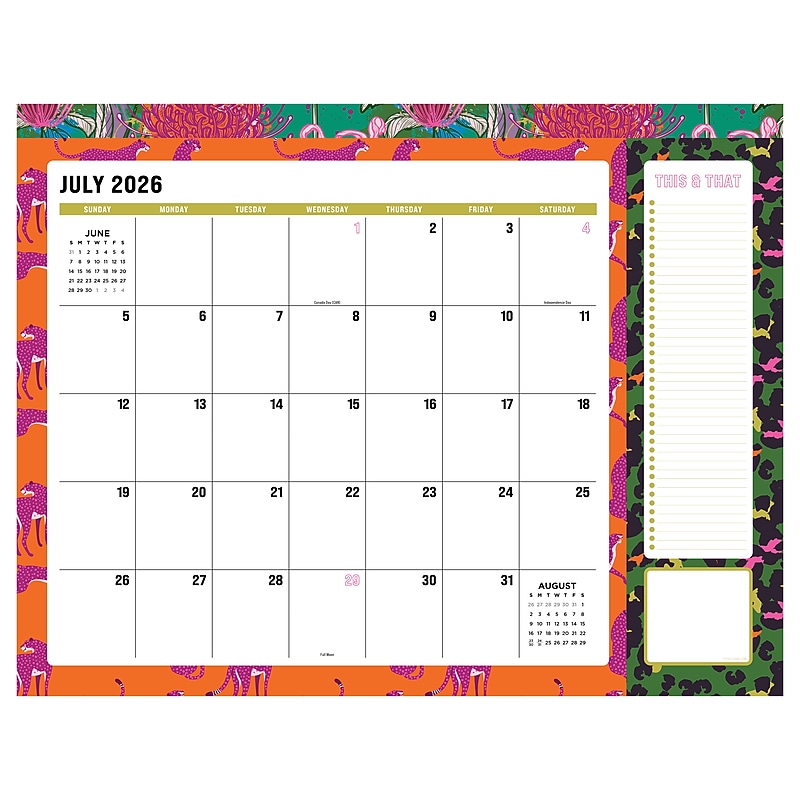 2026-2027 TF Publishing Maximal Mirage 22" x 17" Academic Monthly Desk Pad Calendar (AY27-8204) image 1