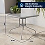 Flash Furniture Lila Glass Top Metal Table with 4 Stack Chairs, 31.5'' Square Silver (TH0732SQ017CSV4)~#|#~14794F4D-3C10-43C7-9BE027FE2CEF89B1_sc7