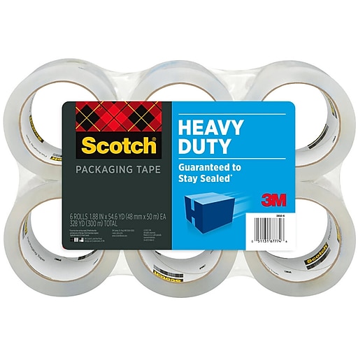 Scotch Heavy Duty Packaging Tape, Clear, 1.88 in x 25.6 yd, 1 Total