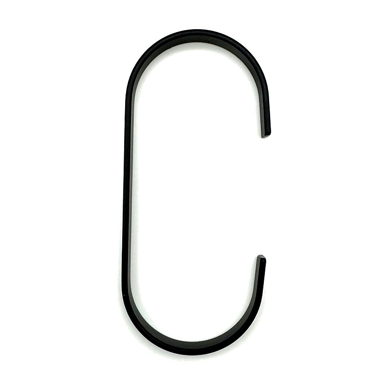 Nahanco  C Shaped Metal Hooks, Black, 10/Carton (CMHB10) image 1