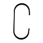 Nahanco  C Shaped Metal Hooks, Black, 10/Carton (CMHB10)~#|#~147B644A-B0C6-4E5A-9861D7262F32C3FA_sc7