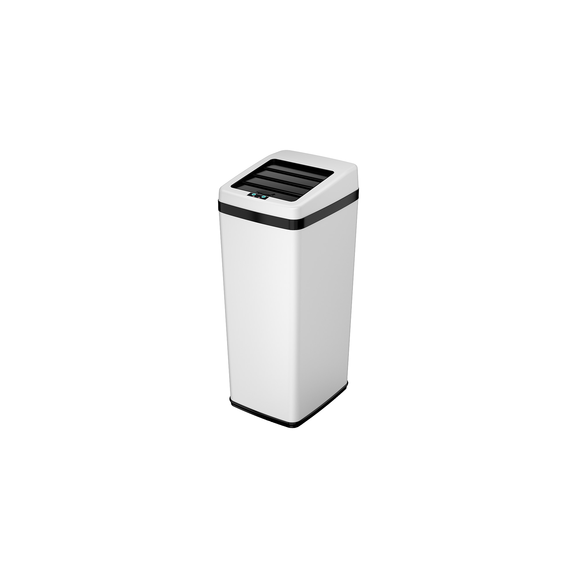 iTouchless Stainless Steel Sliding Lid Sensor Trash Can with AbsorbX Odor Control System, 14 Gal., White (IT14SW) Sansujyuku sansujyuku.com