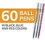 BIC Round Stic Xtra-Life Ballpoint Pen, Medium Point, 1.0mm, Assorted Ink, 60/Pack (GSM609-AST)~#|#~1483FD07-AEE3-4F94-A0450B55CC341499_sc7