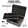Excello Brands Steel Cash Box with Key Lock, 7 Compartments, Black (CHBX-6112-KY)~#|#~1484601B-B87F-4CE7-8EDCC50D6757D5C6_sc7