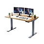 Uncaged Ergonomics Rise Up Electric Adjustable Height Standing Desk with Natural Bamboo Desktop Gray Frame (Rugb)~#|#~1484739E-5FFF-493E-BAAE00E3F89F5F25_sc7