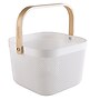 Simplify Small Mesh Storage Basket with Wooden Handle, White (30062-WHITE-ST)~#|#~148481C7-EE40-4A53-9EABA0E609D3F5CE_sc7