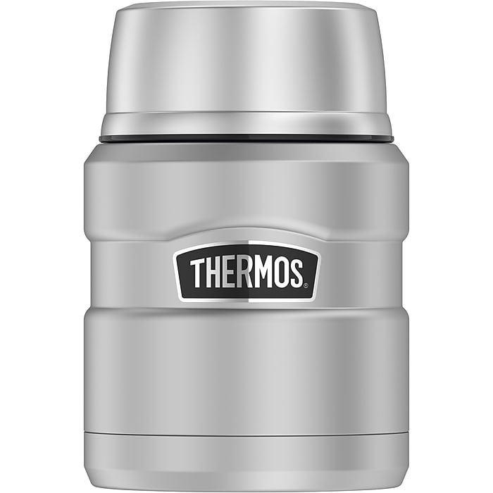 Thermos King Stainless Steel Insulated Food Jar, Stainless, 16 oz