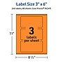Avery Laser/Inkjet Multipurpose Rectangle Labels, 3" x 6", Bright Orange, 240/Box (94249)~#|#~1486C49F-3612-4236-B45D60C77243D491_sc7