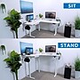 Mount-It! 63"W Electric L-Shaped Corner Adjustable Standing Desk, White/White (MI-15011)~#|#~148DA4AF-1FB4-489D-8FCFE45D9FB53869_sc7
