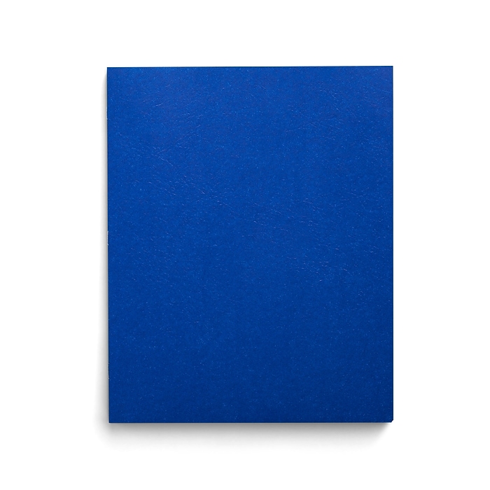 Staples Smooth 2-Pocket Paper Folder with Fasteners, Blue