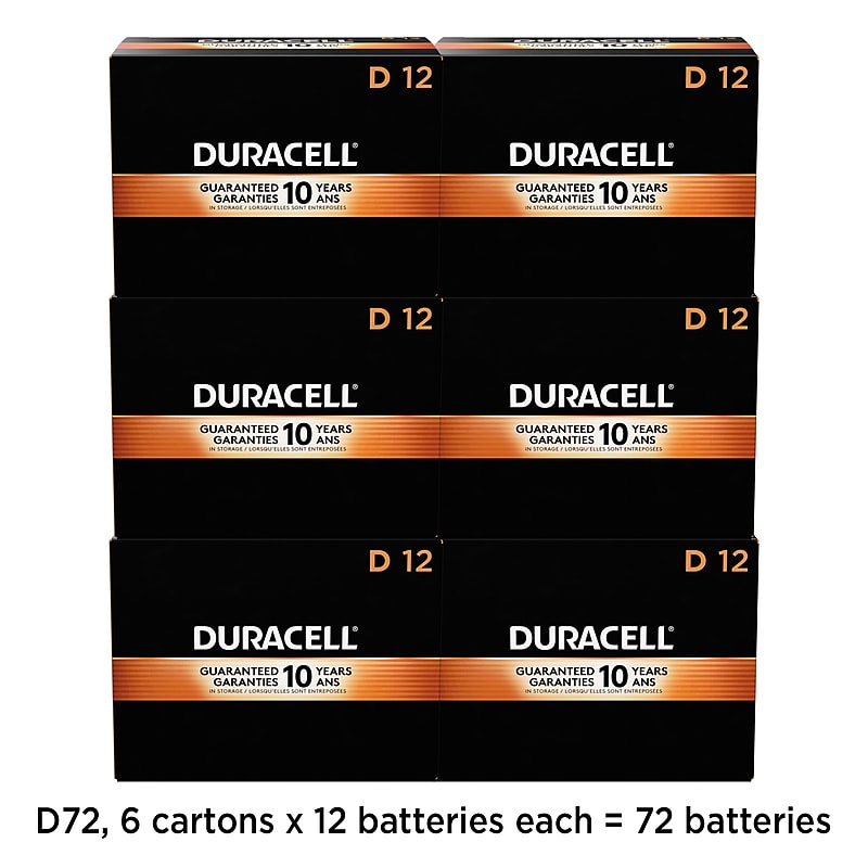 Duracell Coppertop D Alkaline Batteries, 72/Carton (MN1300) image 1