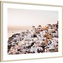 Amanti Art Oia Sunset Dreams Santorini by Bella Eve Wood Framed Wall Art Print, 41"W x 33"H (A42679122828)~#|#~1490171A-8220-4E76-82BDF30CEC9246D1_sc7