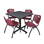 Regency 36-inch Square Laminate Table with Zeng Stacker Chairs, Burgundy (TKB3636GY47BY)~#|#~1498A8BD-4469-40B2-8C4BDE2C3A0F4D80_sc7