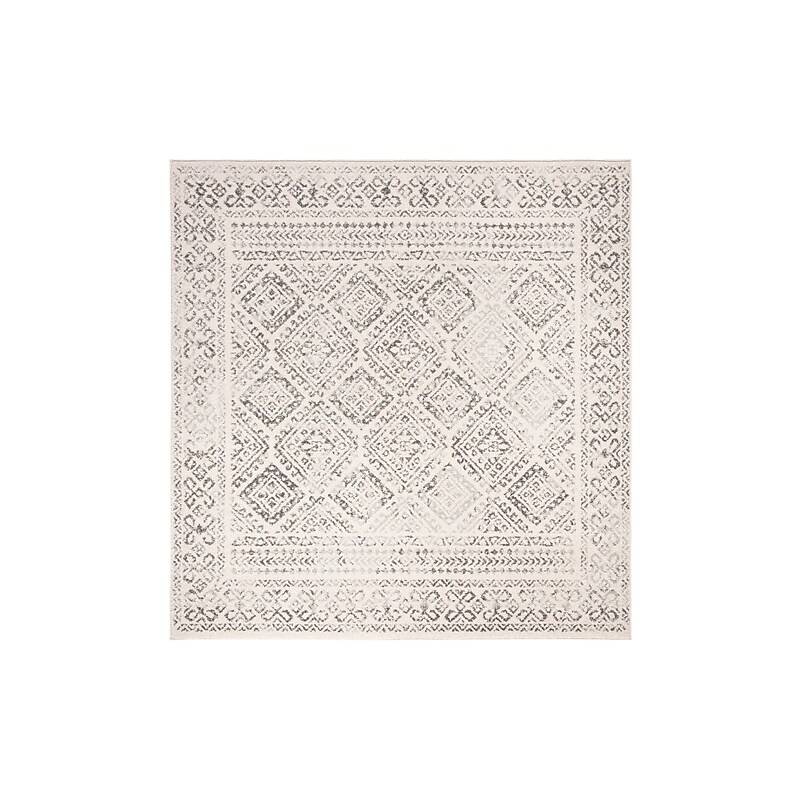 Safavieh TULum Collection 8' x 8' Square Indoor Area Rug, Machine Made, Ivory/Grey (TUL264A-8SQ) image 1