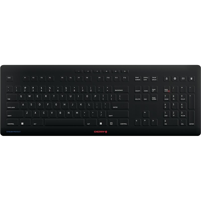 Cherry Stream Protect Wireless Keyboard, Black (JK-8552US-2) image 1