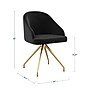 Martha Stewart Sora Velvet Swivel Task Chair, Black/Polished Brass (CH222119BKGLD)~#|#~14ABFA3B-E32B-48D6-9453FA9C23907E40_sc7