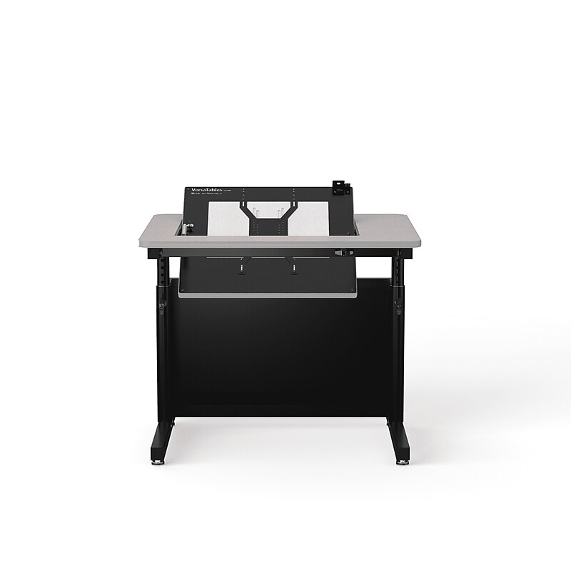 VersaDesk Revolution 36"W Manual Adjustable Standing Computer Table, Grey/Black (RST3630-BG) image 1