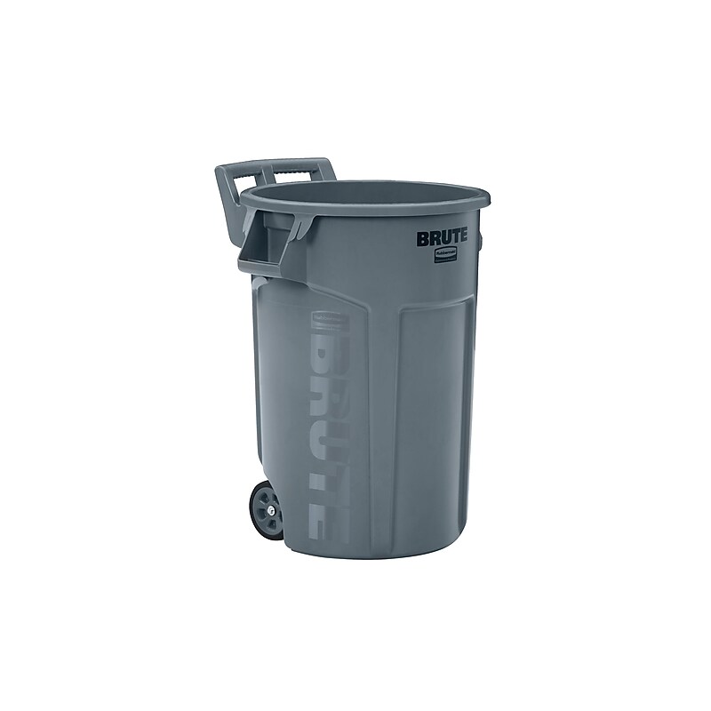 Rubbermaid BRUTE Resin Trash Can, 44 Gallon, Gray (2131929) image 1