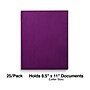 Staples Smooth 2-Pocket Paper Folder with Fasteners, Purple, 25/Box (50776/27544-CC)~#|#~14B091BF-2791-4F28-8B379EA5686B2188_sc7