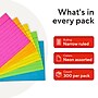 Staples Index Cards, 3" x 5", Lined, Neon Assorted Colors, 300 Pack – Bright Ruled Cards for Studying, Notes & Projects~#|#~14B15674-716F-4DE3-ADF7DA60F5272D03_sc7