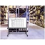 Luxor Dry-Erase Mobile Combination Ghost Grid/Whiteboard, Aluminum Frame, 40" x 72" (MB7240LB)~#|#~14BA163E-8636-421E-8580BD4280E059BE_sc7