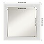 Amanti Art Flair Soft White Narrow Frame Wall Mirror, 24" x 24" (A42674960886)~#|#~14BFE596-9EF7-43D4-BFDD6F0E8431FA6C_sc7