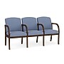 Lesro Weston 3-Seat Tandem Seating, Chambray Light Navy/Riftwood Walnut (WS3103.WRW-01CHLN)~#|#~14C0402F-6045-4142-A670C743D4F510D9_sc7