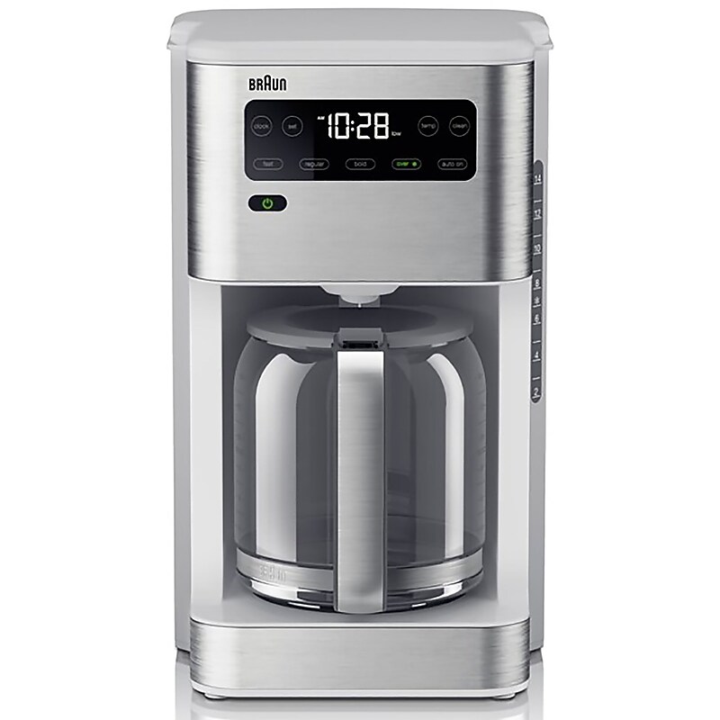 Braun PureFlavor 14-Cup Automatic Drip Coffee Maker, White (KF5650WH) image 1