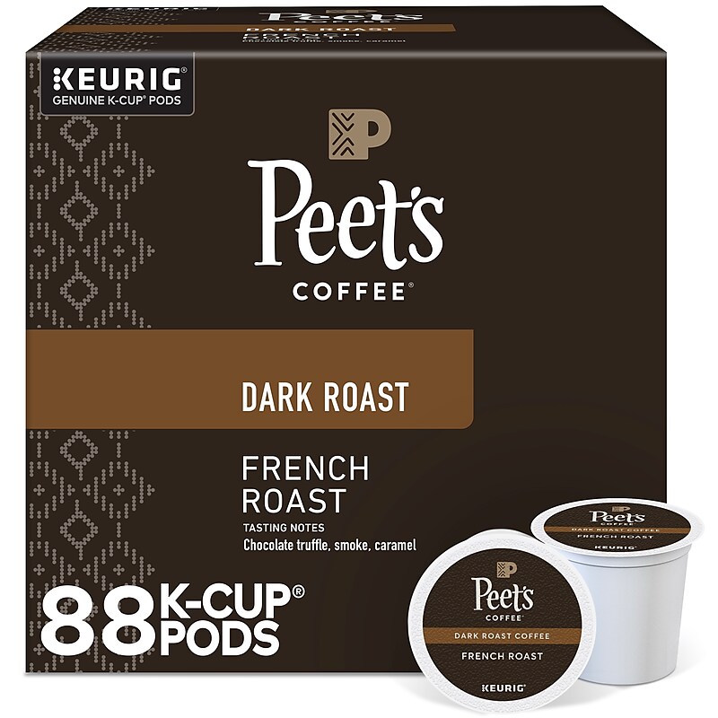 Peet's Coffee, Keurig K-Cup Pod, French Roast, 22/Box, 4 Boxes/Carton (6545XXCT) image 1