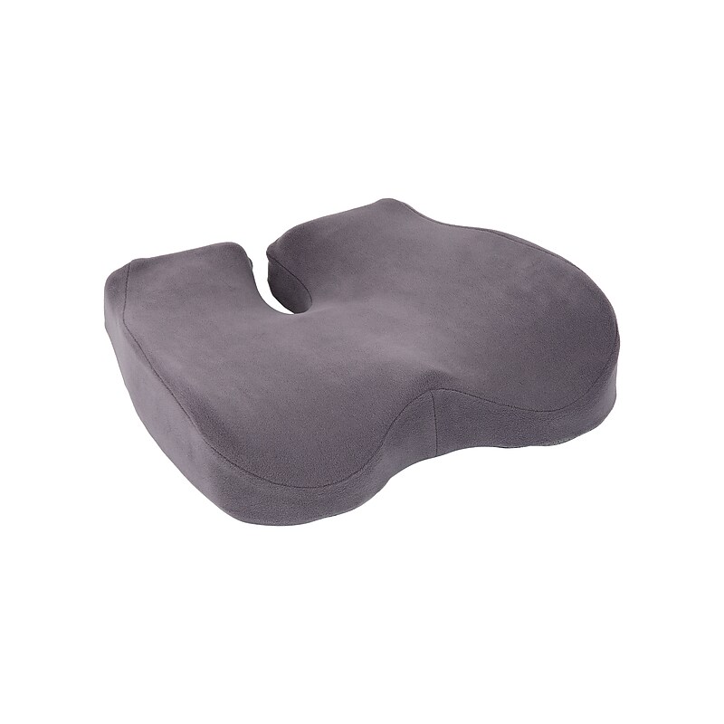 Mind Reader Memory Foam Office Chair Ergonomic Orthopedic Cushion, Gray (ORTHOCUSH-GRY) image 1