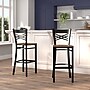 Flash Furniture HERCULES Series Traditional Metal X-Back Barstool, Black/Cherry Wood Seat, 2-Pieces/Pack (2XU6FOBXBARCHW)~#|#~14C69FE1-438C-44A2-A158D89A5BB02FA0_sc7
