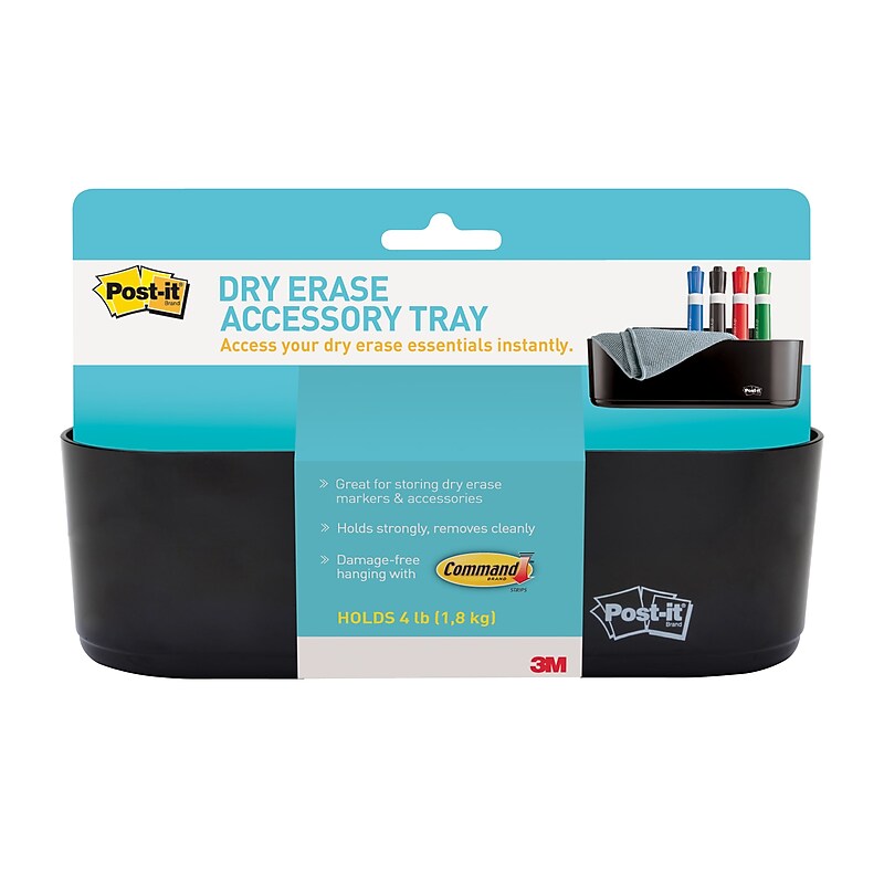 Post-it Dry Erase Accessory Tray, Black (DEFTRAY) image 1