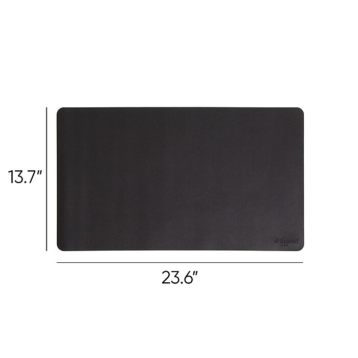 Smead Small Vegan Leather Anti-Slip Desk Pad, 23.6