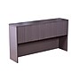 Boss Office Products 71" U-Shaped Curved Bow Desk with File Pedestal and Hutch, Driftwood (GROUPAH-DW)~#|#~14D267C7-E14E-4F44-A08FCD674986D20C_sc7