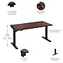 Bush Business Furniture Move 40 Series 60"W Adjustable Standing Desk, Hansen Cherry/Black (M4S6030HCBK)~#|#~14D58B68-FE0D-400B-94BE9050FE90C1CA_sc7