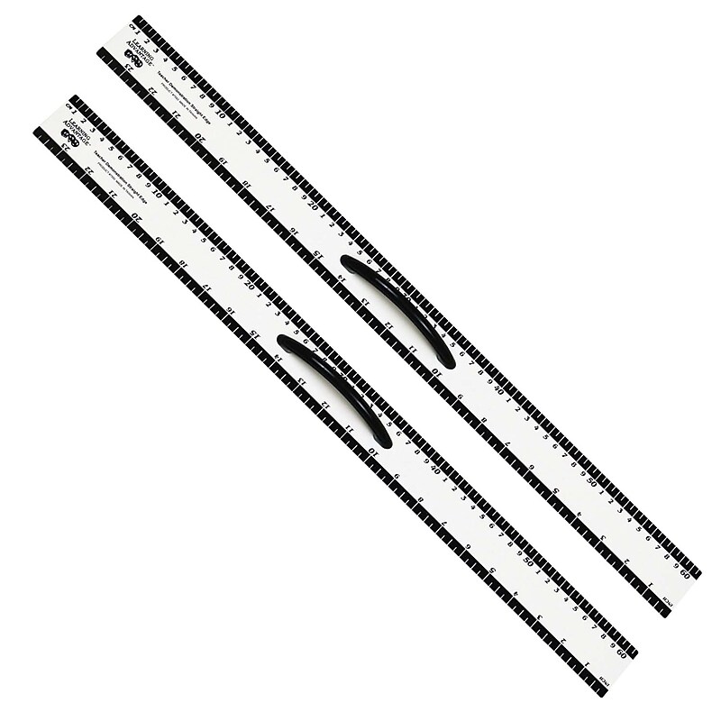 Learning Advantage Magnetic 24" Straight Edge, Black and White, Pack of 2 (CTU7593-2) image 1