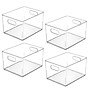 iDESIGN Stackable Plastic Storage Bin with Handles, Clear, 4/Pack (29205M4)~#|#~14E06F2A-323E-41A8-8D1F0482D22EFFC6_sc7