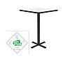 Correll Square-Shaped Dry-Erase Markerboard Cafe Table, 30" x 30", Frosty White/Black (BXB30DES-80)~#|#~14EA8DE3-CFE6-4A65-AC6E739720A6DFCF_sc7