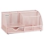 Mind Reader 7-Compartment Metal Desk Organizer, Pink (JOEORG-PNK)~#|#~14ECE370-314E-4F99-9F4896AE84EFB058_sc7