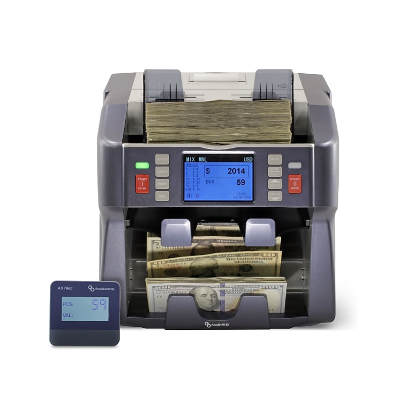 AccuBANKER Bill Counter, Blue/Gray (AB7800) image 1