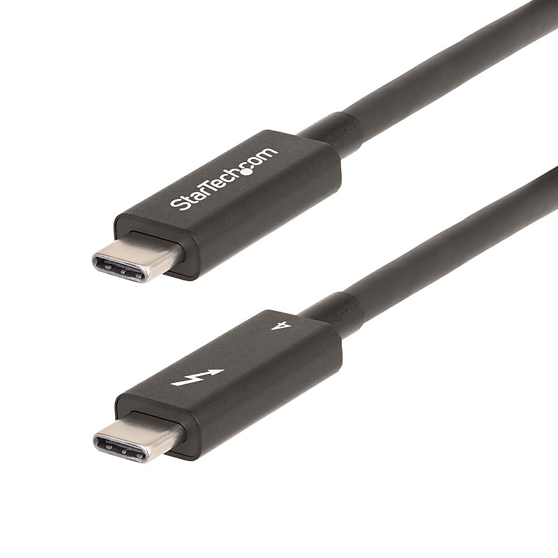 StarTech 6.6' Thunderbolt 4 Cable, Black (A40G2MB-TB4-CABLE) image 1