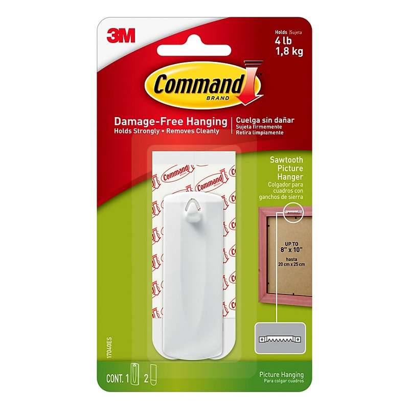 Command Sawtooth  Hanger, 4 lb., White (17040ES) image 1