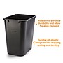 Coastwide Professional™ Indoor Trash Can Without Lid, Black Soft Molded Plastic, 7 Gallon (CW56429)~#|#~14FAB705-E741-4E36-A24FDBC5E468BC92_sc7